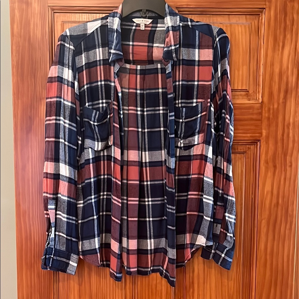 women’s medium lucky brand flannel